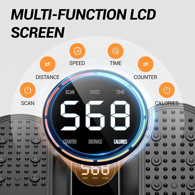 Under Desk Elliptical Machine, Electric Seated Pedal Exerciser, Min Leg Exerciser with Remoter, 12 Level Speeds, Forward & Reverse Direction, Manual & Auto Mode for Home Office