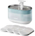 PETLIBRO Cat Water Fountain Stainless Steel,Ultra Quiet,71fl oz/2.1L Automatic Cat Fountain,Two Flow Modes,BPA-Free Capsule Metal Healthy Pet Water Fountain for Cats Inside