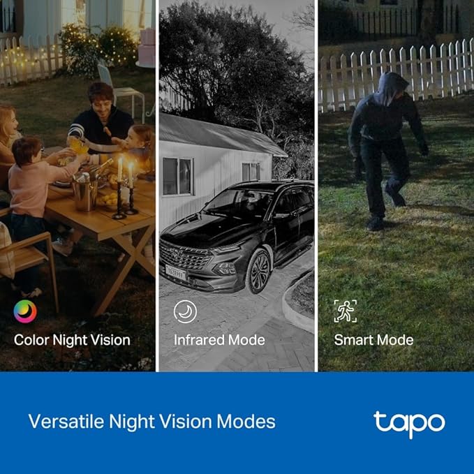Tapo 2K 3MP Indoor/Outdoor Dual Lens Pan/Tilt Security Camera – 125° Wide-Angle + 6mm Telephoto, Free Person/Vehicle Detection, 360° View, SD/Cloud, Works w/Alexa & Google Assistant – HybridCam Duo
