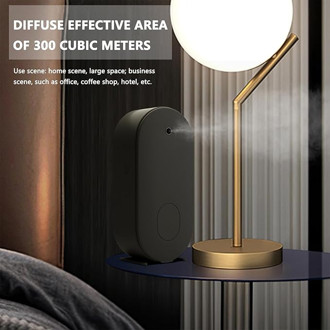 Essential Oil Diffuser, Waterless Aromatherapy Diffusers, Plug in Nano Atomization Scent Air Machine with Timer and Auto-Off Switch for Home, Office, Hotel Collection(Black, 200ml, iOS Version)