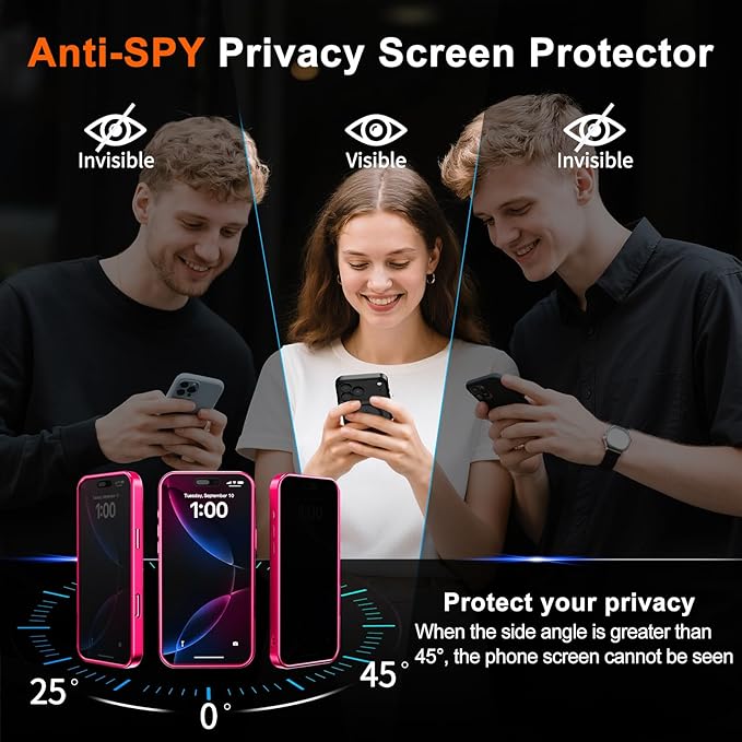 for iPhone 14 Pro Case with Privacy Screen Protector and Camera Protection - Image 7