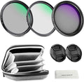 NEEWER 55mm Variable ND + CPL + UV Filter Kit by Neewer