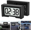 YOUNGFLY Small Digital Clock, Mini Car Dashboard Clock Battery Operated by YOUNGFLY