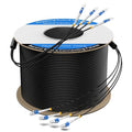 150M/492FT Outdoor Armored LC to LC Fiber Optic Cable, 4 Core OS2 Single Mode by Unknown