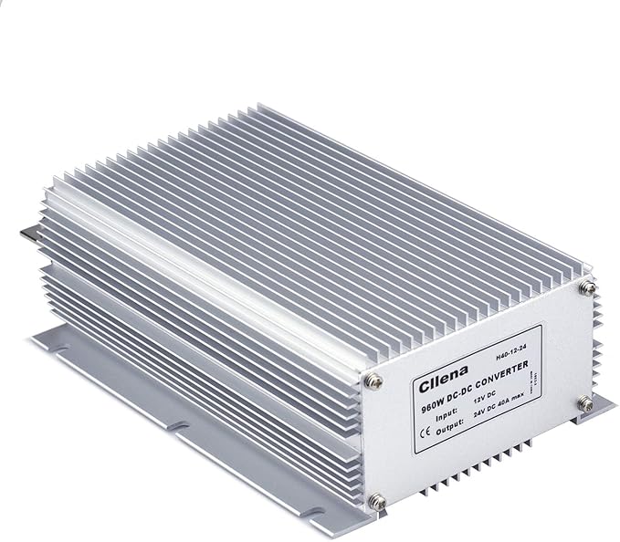 Cllena Waterproof DC/DC 12V to 24V Boost Converter 40A 960W Step Up Voltage Regulator Module Car Power Supply Voltage Transformer (Input 10V-16V)