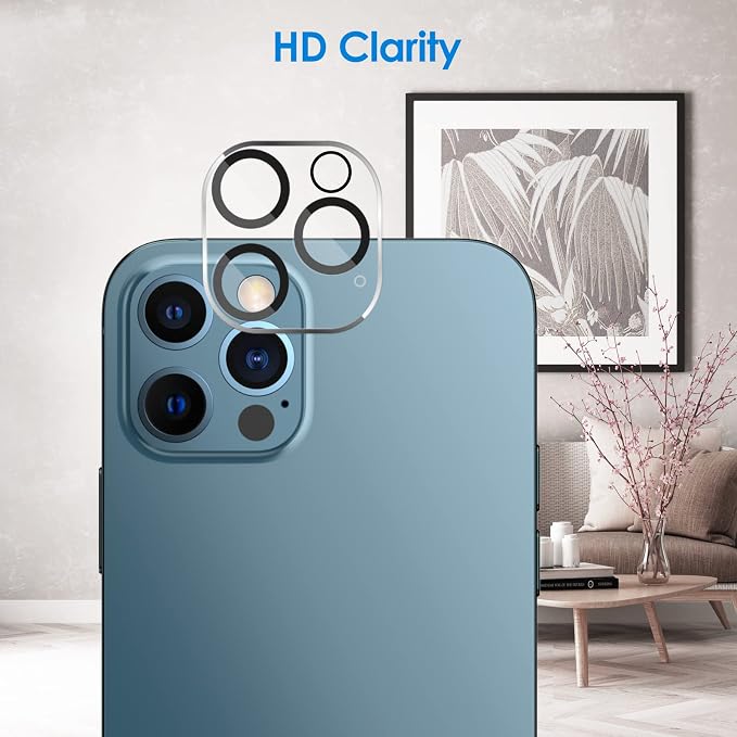 JETech Camera Lens Protector for iPhone 12 Pro Max 6.7-Inch, 9H Tempered Glass - Image 3