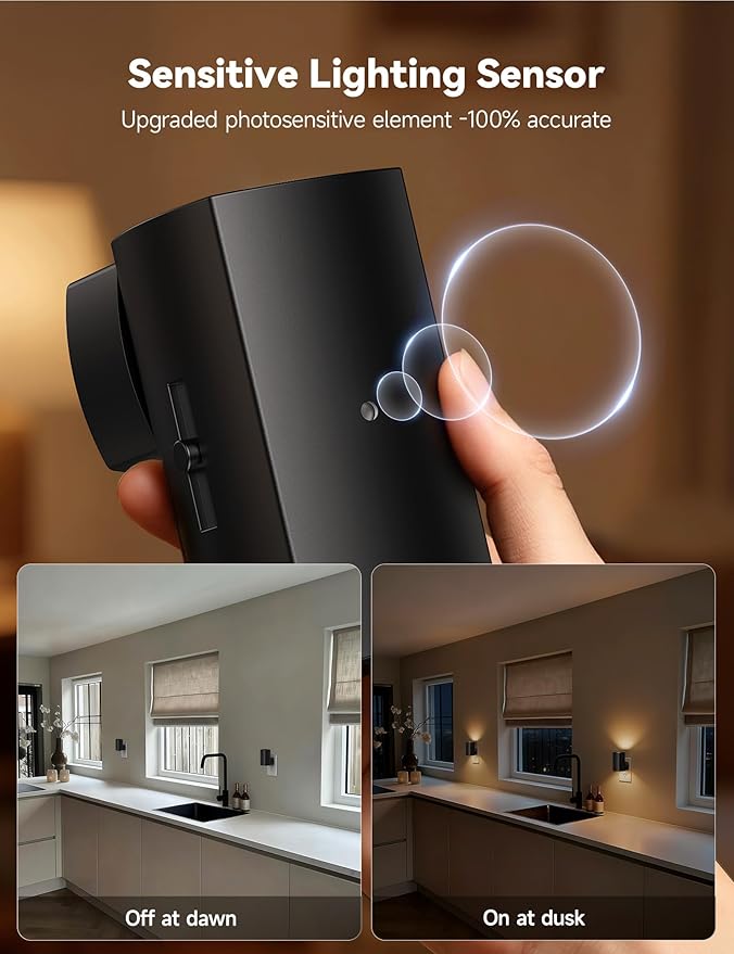 Brightown 2 Pack Night Lights Plug Into Wall, Modern Night Light with Rotating Plug, Dusk to Dawn Sensor, 0-100LM Stepless Dimming Nightlights, Home Decor for Hallway Bedroom Bathroom, Soft White