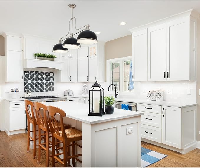 Wall Kitchen Cabinets, RTA Cabinets, White Shaker Cabinet, Wall Mounted, RTA Upper Cabinet, Modern for Kitchen and Bathroom with Door (White, 21" W x 42" H x 12" D)