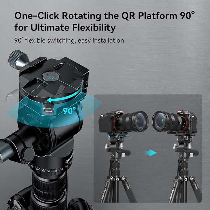 SmallRig CT195 Video Tripod Kit, Max Load 15kg / 33Ibs - Image 3