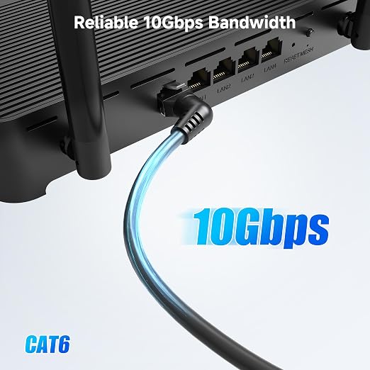 Cable Matters 10Gbps Rotatable Cat 6 Ethernet Cable - 10ft - Image 2
