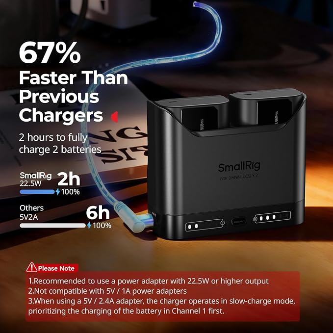 SMALLRIG DMW-BLK22 Battery Charger - Image 3