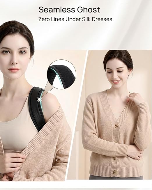 Anatomical Y-Shape Upper Back Brace Posture Corrector For Women,Superior Fabric Back Straightener Posture Corrector Brace，Invisible Confidence & Maximum Breathability,Office Essential