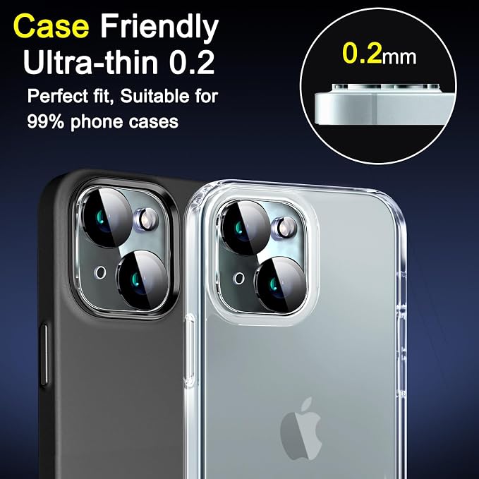 Ferilinso for iPhone 14 iPhone 15 iPhone 14 Plus iPhone 15 Plus Camera Lens - Image 4
