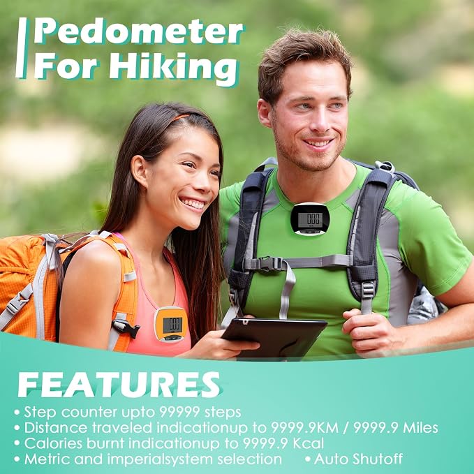 Copkim 12 Pcs Simple Pedometer for Walking Bulk LCD Step Counter - Image 5