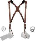 C Coiro Dual Camera Harness Shoulder Leather Camera Strap by CCoiro