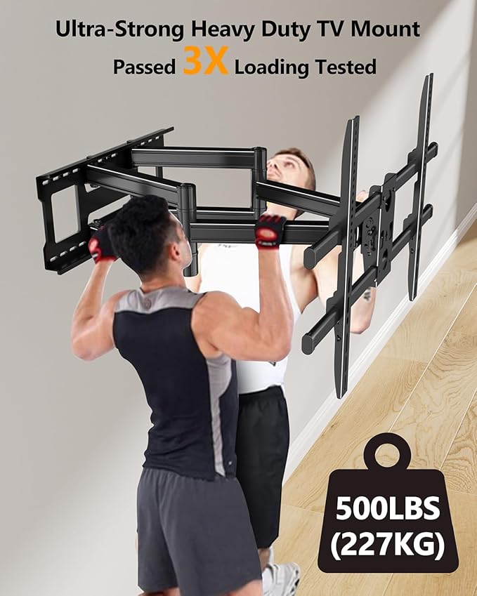 FORGING MOUNT Heavy Duty 60 to 120 inch XXXL Full Motion TV Wall Mount Max VESA1000x600mm Up to 275lbs for Extra Large Big Screens,Universal Articulating TV Mount Bracket Swivel Tilt,16-24” Studs