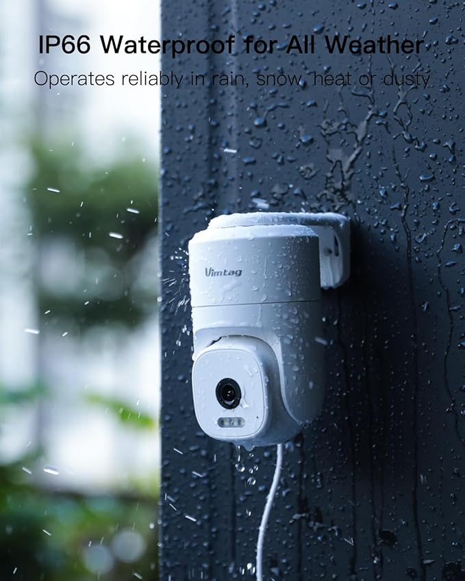 VIMTAG 2.5K 4MP Outdoor Security Camera, Pan/Tilt WiFi Home CCTV Camera - Image 6
