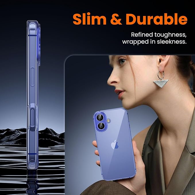 toushion 3 in 1 for iPhone 16 Plus Case Transparent | Screen Protector *1 & - Image 6