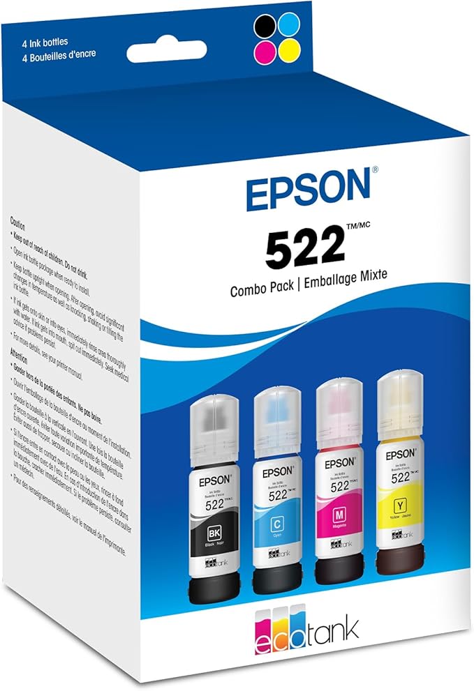 EPSON 502 EcoTank Ink Ultra-high Capacity Bottle Magenta Works with ET-2750, 2760, 2850, 3750, 3760, 3850, 4850, and Other Select Models