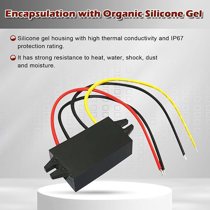 DC 12V to 24V 12A Converter, DC Voltage Regulator Power Converter Boost Converter Module Car Power Supply is Applicable to Golf Cart, etc