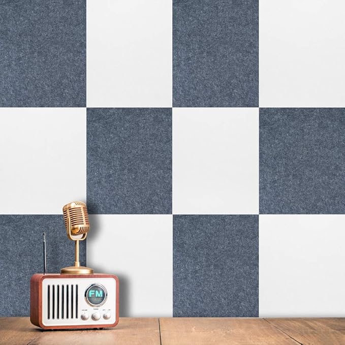 BXI Sound Absorber - 16 X 12 X 3/8 Inches 6 Pack High Density Acoustic Absorption Panel, Sound Absorbing Panels Reduce Echo Reverb, Tackable Acoustic Panels for Wall and Ceiling Acoustic Treatment