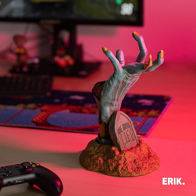 Grupo Erik Gaming Controller Holder One More Life | Controller Holder Figure | Headphone Stand & Controller | Gaming Accessories for Desk | Gamer Gifts | Halloween Decorations