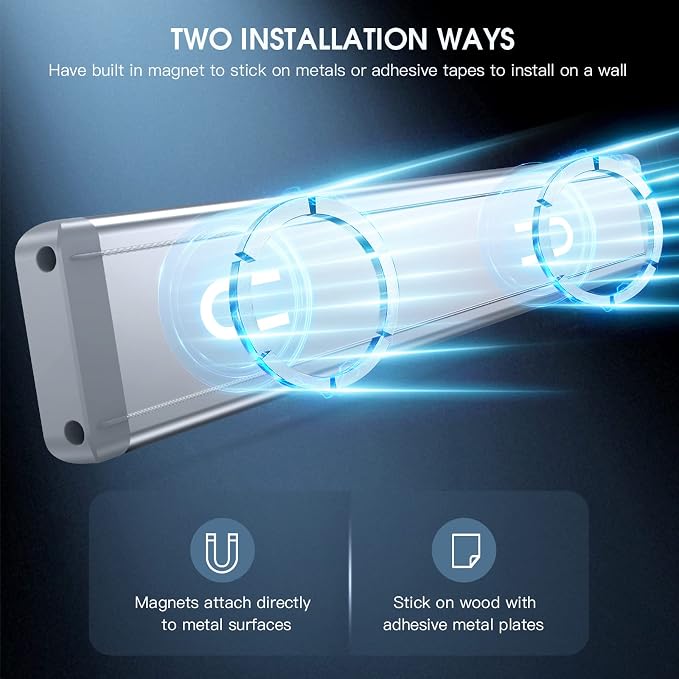 MCGOR 14.7inch Under Cabinet Lighting, 2 Pack Rechargeable Motion Sensor Light - Image 6