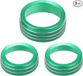 A ABSOPRO Car Air Conditioner Knobs Decals AC Radio Switch Knob Cover for Dodge Durango 2014-2020 for Jeep Cherokee Grand Cherokee 2014-2021 Green (Set of 3)