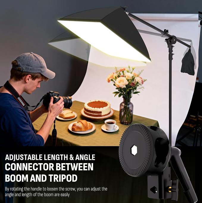 NiceVeedi Softbox Photography Lighting Kit, Overhead Studio Lights - Image 3