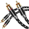 TODN Auidophile 2RCA Male to Male Stereo Audio Cable, OFC RCA Cables for Subwoofer, Home System (9.8ft/3m, 1 Pair)