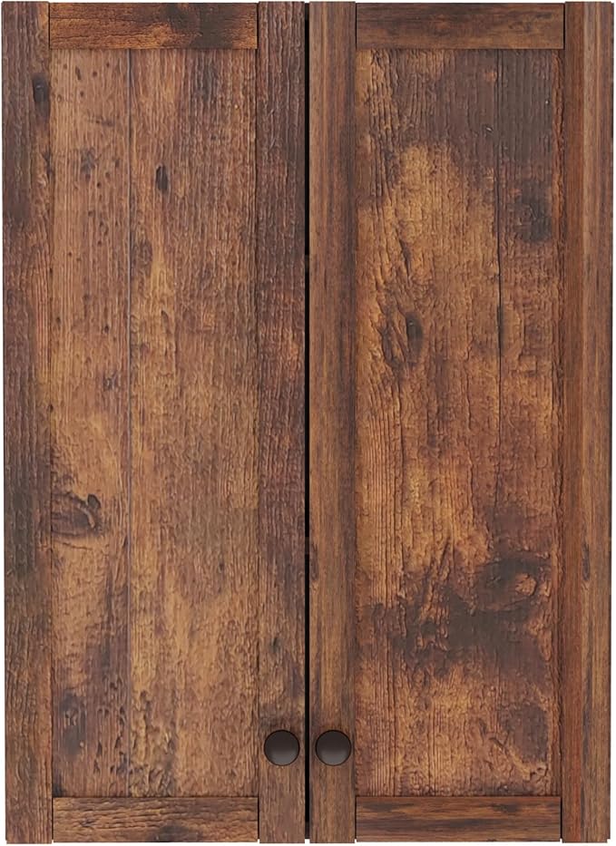 Bathroom Wall Cabinet Over Toilet Storage Cabinet 20x28 inch Brown Medicine Cabinets for Bathroom Storage Cabinet Space Saver with 2 Adjustable Shelves & 2 Doors