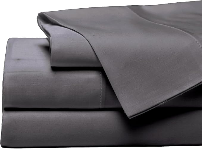 Cozy Earth Luxury Bed Sheet Set - 100% Viscose from Bamboo Fabric, Ultra-Soft & Breathable, Fits Regular & Deep Pocket Mattresses up to 20" - 4 Pieces Full Sheet Set Charcoal Grey