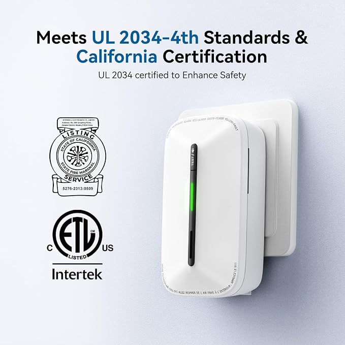 SITERWELL Plug in Carbon Monoxide Detector 10 Year Battery, CO Alarm Detector - Image 2