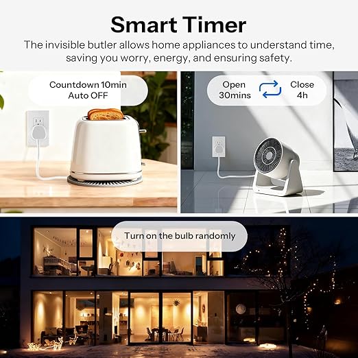 SONOFF Matter Smart Plug S41s, 15A 1800W Max, Remote & Voice Control via Alexa/Google Home, ETL Certified, Timer Outlet, Matter-Compatible with Alexa, SmartThings, Google, and HomeKit (4-Pack)