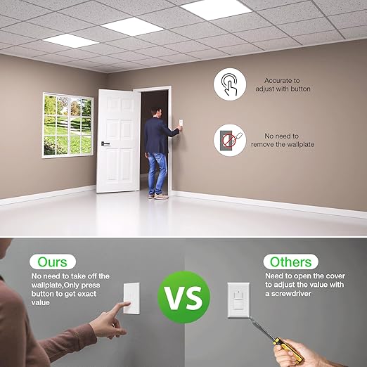 RAYZEEK Motion Sensor Light Switch, 10A, Single Pole, No Neutral Wire, PC Fireproof, 3-in-1 OCC & VAC & Manual On/Off Override Selectable, Motion Sensor Wall Switch for LED/CFL/Incandescent, UL Listed