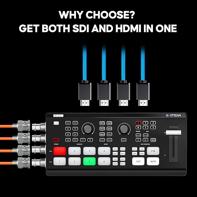 Osee GoStream Duet Multiple Camera SDI and HDMI Live Stream Video Mixer Switcher