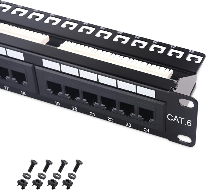 Cable Matters 24 Port Patch Panel Rackmount or Wall Mount 19-Inch by CableMatters