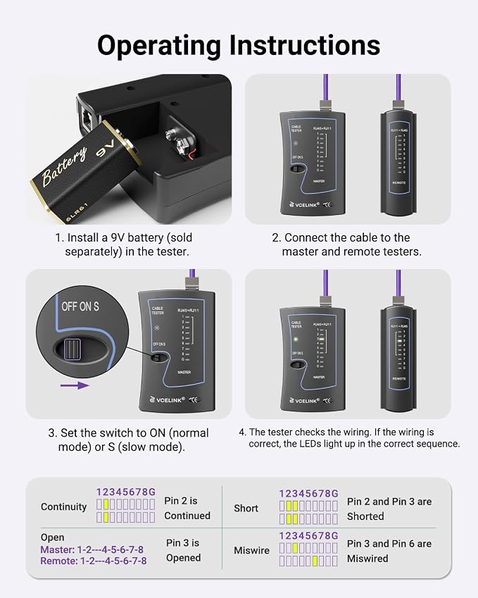 VCELINK RJ45 Crimp Tool Kit for CAT7, Upgraded Network Tool Set - Image 8