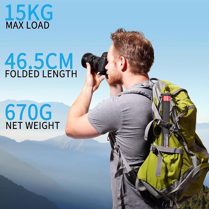 66.9in/170cm Camera Monopod INNOREL VM80A Aluminum Alloy Portable Compact - Image 4