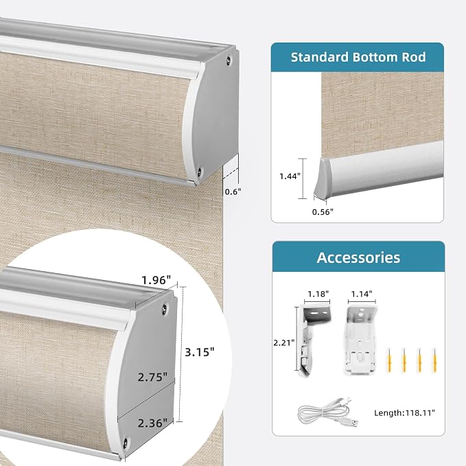 SmartWings Light Filtering Motorized Roller Shades Work - Image 5
