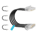 Cat6 Slim Patch Cables 5 Feet 10-Pack Black, Cat6a Patch Cables 10Gbps 550MHz by Unknown