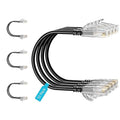 Cat6 Slim Patch Cables 3 Feet 10-Pack Black, Cat6a Patch Cables 10Gbps 550MHz by Unknown