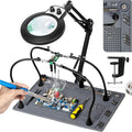 Silicone Mat Helping Hands Soldering Station, 30X/10X Magnifying Glass by HOME