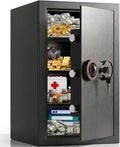 Large Safe Box with LED Light, Anti-theft Home Safe with Digital Keypad by BuildYourSafekeepingSystem