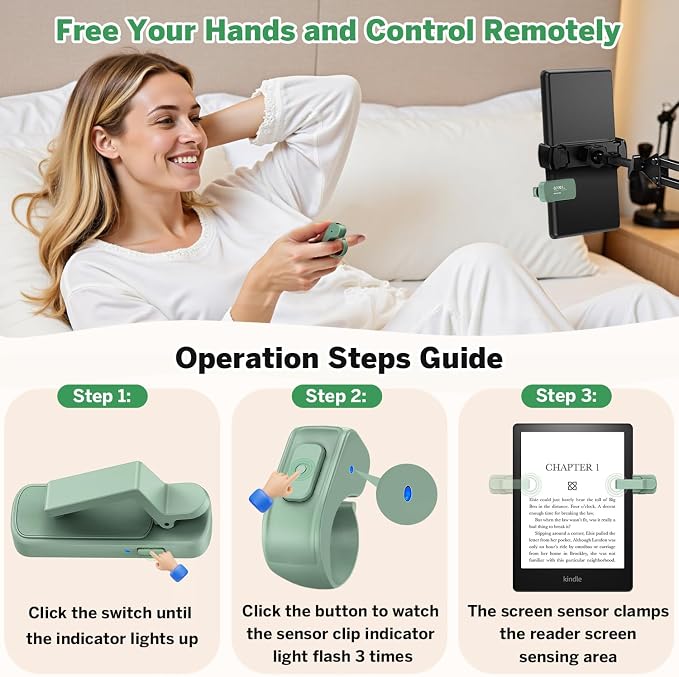 Page Turner Ring for Kindle, Remote Control for iPhone iPad Android Tablets - Image 3