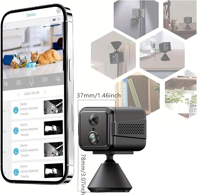 Fabater Indoor Security Camera, 4K 3MP 2.4GHz 5GHz Dual Band AI Motion Detection WiFi Indoor Security Camera for Home Office