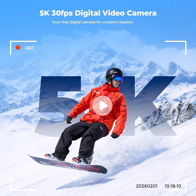 5K Digital Camera for Photography, 72MP Autofocus Point and Shoot Camera - Image 2