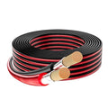 Mygatti 16/2 Gauge Speaker Wire 50FT, 16 AWG 2 Conductors OFC Pure Copper Electrical Red Black Cable for Car Speakers Stereo, Home Theater, Automotive Wire, Aluminum Foil Shield, Flexible Clear PVC
