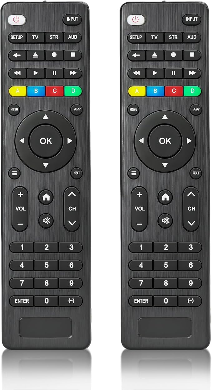 (Pack of 2) Universal Replacement TV Remote – Compatible with Samsung, LG, Vizio, Hisense, Philips, RCA, Sharp, Onn, Westinghouse, Element, Sanyo, Emerson, and More Brands