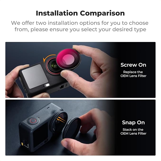 K&F CONCEPT Screw On Black Diffusion 1/4 Filter Compatible - Image 3